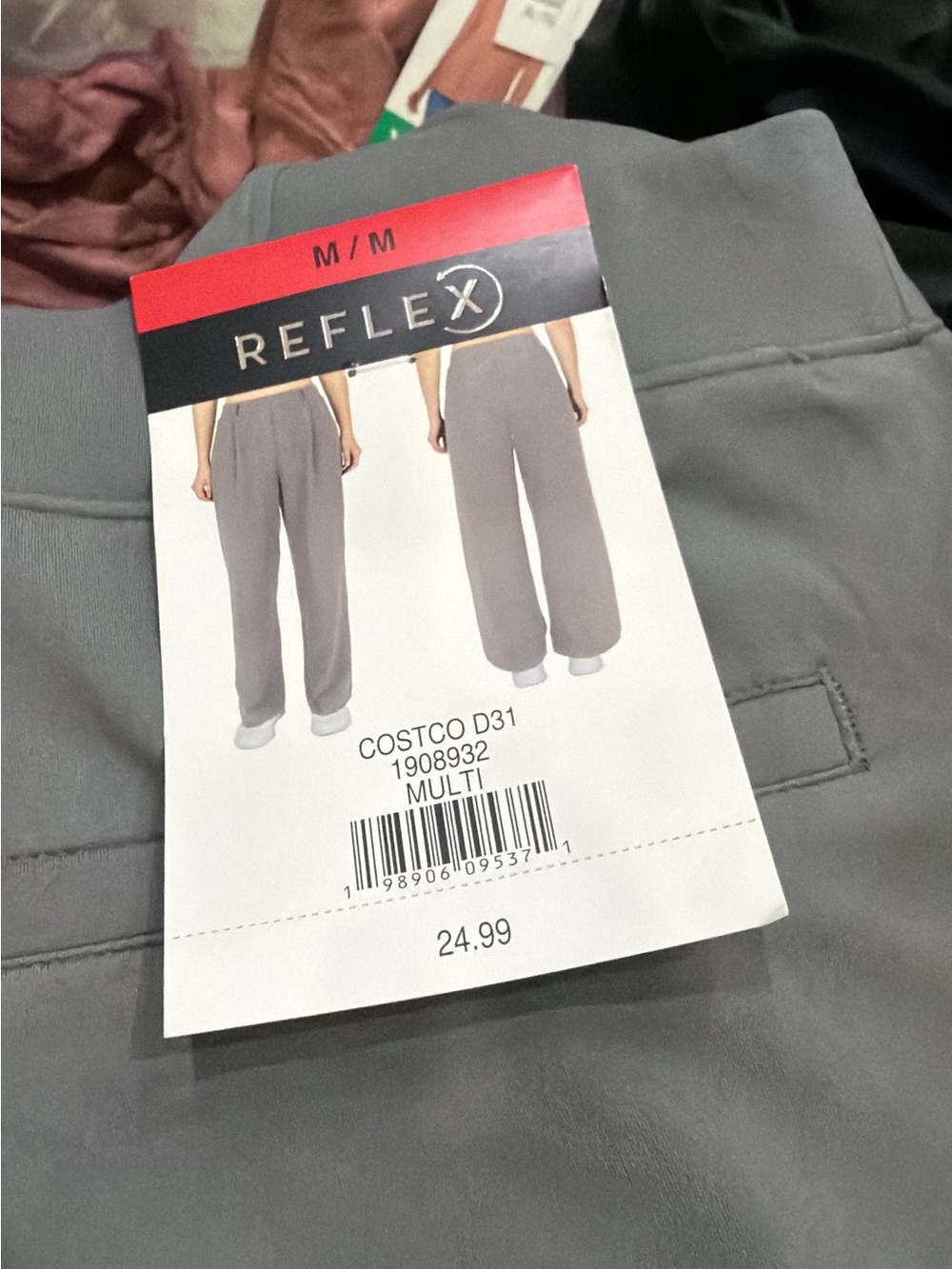 Reflex Gray Relaxed Wide-Leg Pants